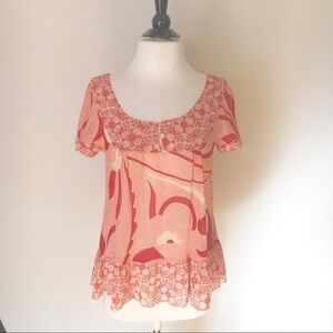 Coco & Chase Floral Top Size M